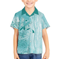 PTSD Awareness Kid Hawaiian Shirt Maile Pikake Lokelani Crown Flower Lei Inspired