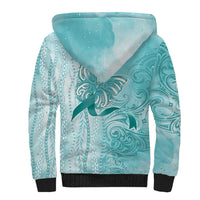 PTSD Awareness Sherpa Hoodie Maile Pikake Lokelani Crown Flower Lei Inspired