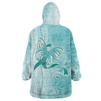 PTSD Awareness Wearable Blanket Hoodie Maile Pikake Lokelani Crown Flower Lei Inspired