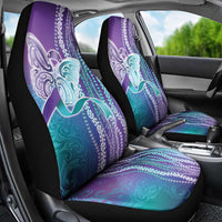 Suicide Prevention Awareness Car Seat Cover Maile Pikake Lokelani Crown Flower Lei Inspired