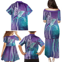 Suicide Prevention Awareness Family Matching Puletasi and Hawaiian Shirt Maile Pikake Lokelani Crown Flower Lei Inspired LT9 - Polynesian Pride