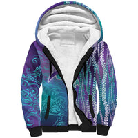 Suicide Prevention Awareness Sherpa Hoodie Maile Pikake Lokelani Crown Flower Lei Inspired