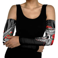Hawaiian Honu Personalized Arm Sleeves Black Tribal Hook Pattern