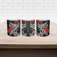Hawaiian Honu Personalized Ceramic Mug Black Tribal Hook Pattern