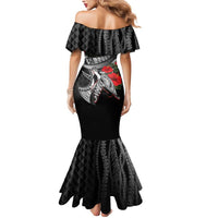 Hawaiian Honu Personalized Mermaid Dress Black Tribal Hook Pattern