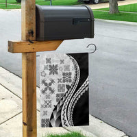 Black Hawaiian Quilt Pattern Garden Flag Mixed Polynesian Tribal Arty