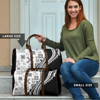 Black Hawaiian Quilt Pattern Travel Bag Mixed Polynesian Tribal Arty - Polynesian Pride