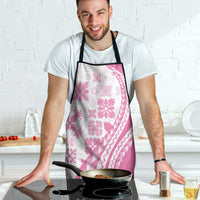 Pink Hawaiian Quilt Pattern Apron Mixed Polynesian Tribal Arty - Polynesian Pride