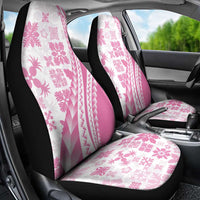 Pink Hawaiian Quilt Pattern Car Seat Cover Mixed Polynesian Tribal Arty