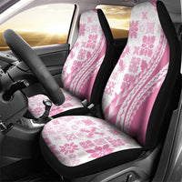 Pink Hawaiian Quilt Pattern Car Seat Cover Mixed Polynesian Tribal Arty