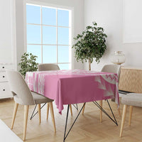 Pink Hawaiian Quilt Pattern Tablecloth Mixed Polynesian Tribal Arty