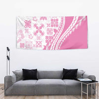 Pink Hawaiian Quilt Pattern Tapestry Mixed Polynesian Tribal Arty