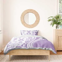 Purple Hawaiian Quilt Pattern Bedding Set Mixed Polynesian Tribal Arty