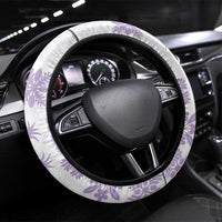 Purple Hawaiian Quilt Pattern Steering Wheel Cover Mixed Polynesian Tribal Arty
