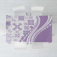 Purple Hawaiian Quilt Pattern Tablecloth Mixed Polynesian Tribal Arty