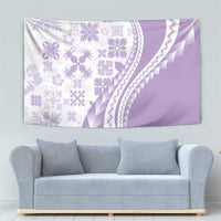 Purple Hawaiian Quilt Pattern Tapestry Mixed Polynesian Tribal Arty