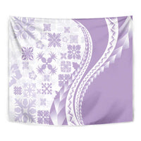 Purple Hawaiian Quilt Pattern Tapestry Mixed Polynesian Tribal Arty