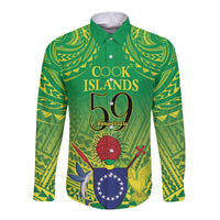 Cook Islands Constitution Day Long Sleeve Button Shirt Kuki Airani Since 1965