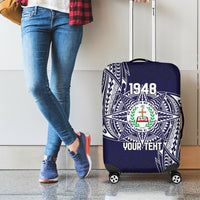 Personalised Tonga Sia'atoutai Theological College Luggage Cover Since 1948 Special Kupesi Pattern LT9 - Polynesian Pride