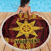 Personalised Tonga Haapai High School Beach Blanket Special Kupesi Pattern