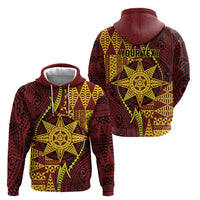 Personalised Tonga Haapai High School Zip Hoodie Special Kupesi Pattern