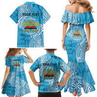 Personalised Tonga Lavengamalie College Family Matching Mermaid Dress and Hawaiian Shirt Since 1980 Special Kupesi Pattern