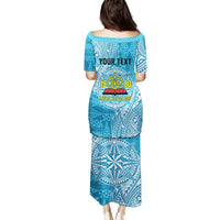 Personalised Tonga Lavengamalie College Family Matching Puletasi and Hawaiian Shirt Since 1980 Special Kupesi Pattern LT9 - Polynesian Pride