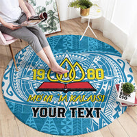 Personalised Tonga Lavengamalie College Round Carpet Since 1980 Special Kupesi Pattern LT9 - Polynesian Pride