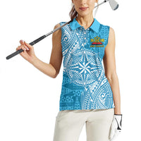 Personalised Tonga Lavengamalie College Women Sleeveless Polo Shirt Since 1980 Special Kupesi Pattern