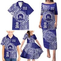 Personalised Tonga Queen Salote College Family Matching Puletasi and Hawaiian Shirt Kolisi Fefine 1926 Special Kupesi Pattern