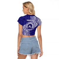 Personalised Tonga Queen Salote College Raglan Cropped T Shirt Kolisi Fefine 1926 Special Kupesi Pattern