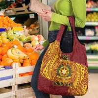 Personalised Tonga Vava'u High School Grocery Bag Since 1985 Special Kupesi Pattern