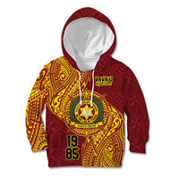Personalised Tonga Vava'u High School Kid Hoodie Since 1985 Special Kupesi Pattern LT9 Hoodie Red - Polynesian Pride