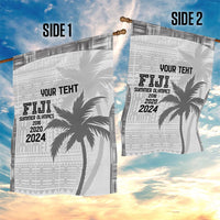 Custom Fiji Rugby Garden Flag History Champions World Cup 7s - White