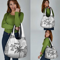 Custom Fiji Rugby Grocery Bag History Champions World Cup 7s - White