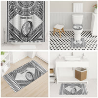Custom Rugby Fiji National Heritage Bathroom Set White Traditional Masi Inspired