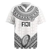 Custom Rugby Fiji National Heritage Rugby Jersey White Traditional Masi Inspired