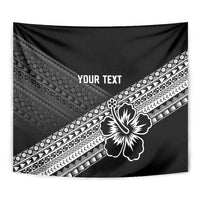 Custom Rugby Fiji Tapestry Black Traditional Masi Inspired