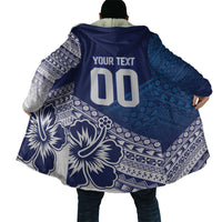 Custom Rugby Fiji Cloak Blue Traditional Masi Inspired