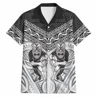 Custom Rugby New Zealand Black Fern Hawaiian Shirt Niho Taniwha Inspired LT9 White - Polynesian Pride