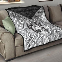Custom Rugby New Zealand Black Fern Quilt Niho Taniwha Inspired