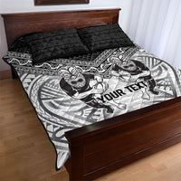 Custom Rugby New Zealand Black Fern Quilt Bed Set Niho Taniwha Inspired