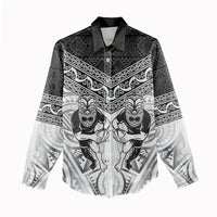 Custom Rugby New Zealand Black Fern Women Casual Shirt Niho Taniwha Inspired