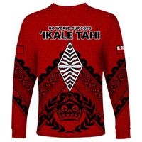 Tonga Rugby Long Sleeve Shirt Proud Tongan Ngatu Kupesi World Cup 2023 No2 LT9 - Polynesian Pride