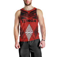 Tonga Rugby Men Tank Top Proud Tongan Ngatu Kupesi World Cup 2023 No2 LT9 - Polynesian Pride
