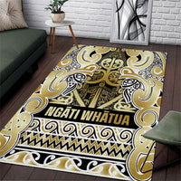 Aotearoa Iwi Ngati Whatua Area Rug Maori Wharenui House Tribal Pattern LT9 Gold - Polynesian Pride