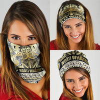 Aotearoa Iwi Ngati Whatua Neck Gaiter Maori Wharenui House Tribal Pattern LT9 - Polynesian Pride