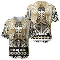 Aotearoa Iwi Waikato Tainui Baseball Jersey Maori Wharenui House Tribal Pattern LT9 - Polynesian Pride