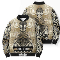 Aotearoa Iwi Waikato Tainui Bomber Puffer Jacket Maori Wharenui House Tribal Pattern LT9 - Polynesian Pride