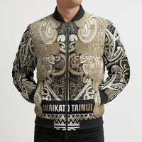 Aotearoa Iwi Waikato Tainui Bomber Puffer Jacket Maori Wharenui House Tribal Pattern LT9 - Polynesian Pride